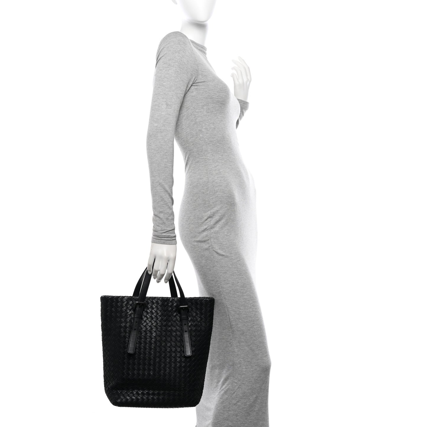 Nappa Intrecciato Medium Seamless Tote Black