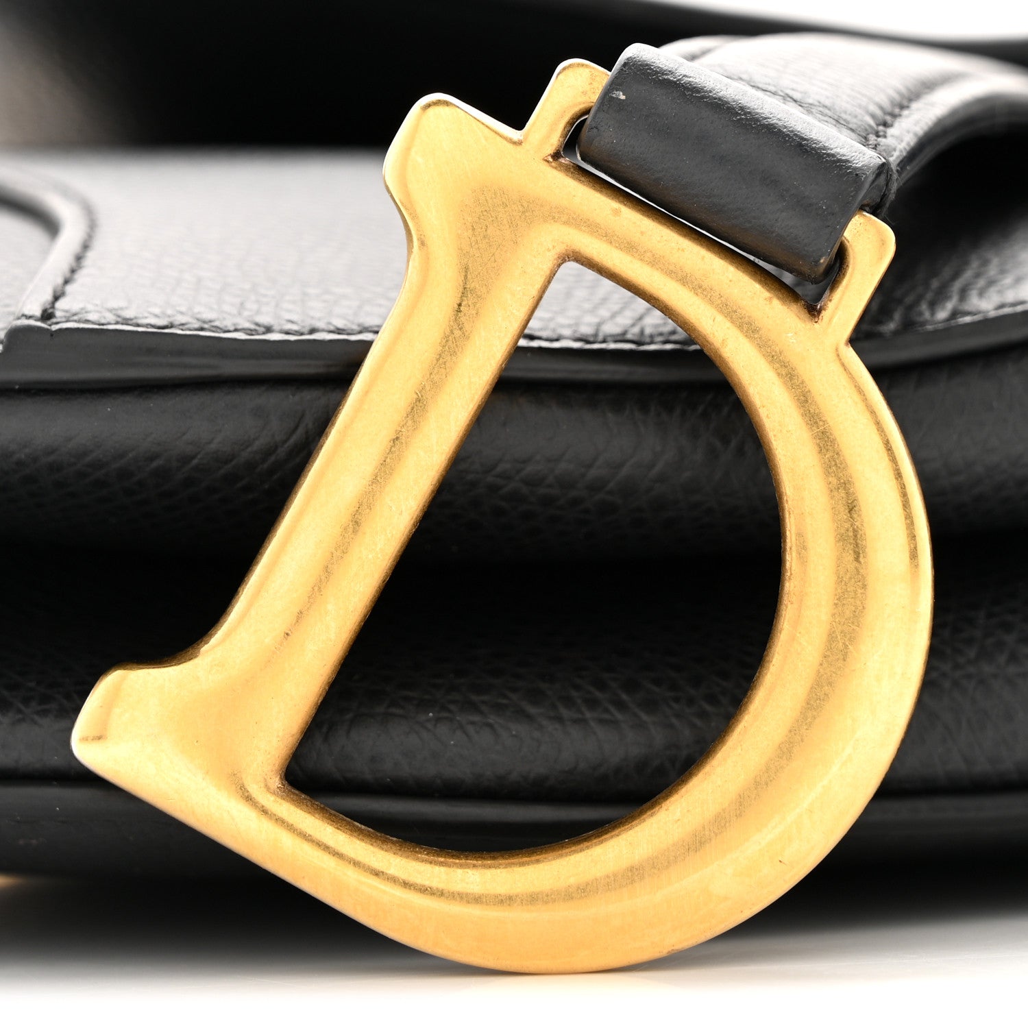 Christian Dior Grained Calfskin Mini Saddle Bag Black 11 of 11