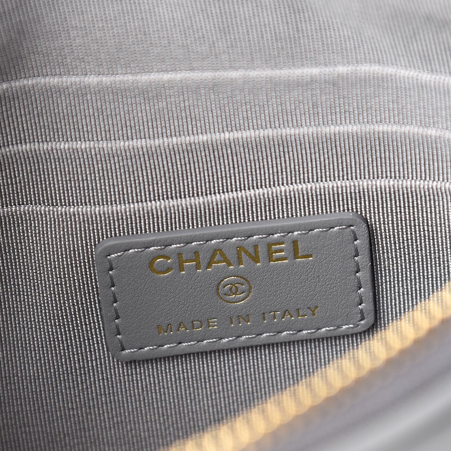 Chanel Goatskin Quilted 19 Cosmetic Case Grey 6 of 8