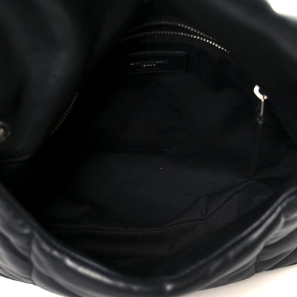 Saint Laurent Lambskin Quilted Small Loulou Puffer Monogram Chain Satchel Black 5 of 11