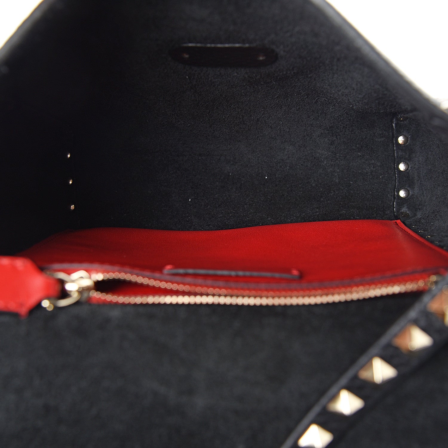 Valentino Garavani Pebbled Calfskin Rockstud Flip Lock Flap Messenger Black 4 of 8