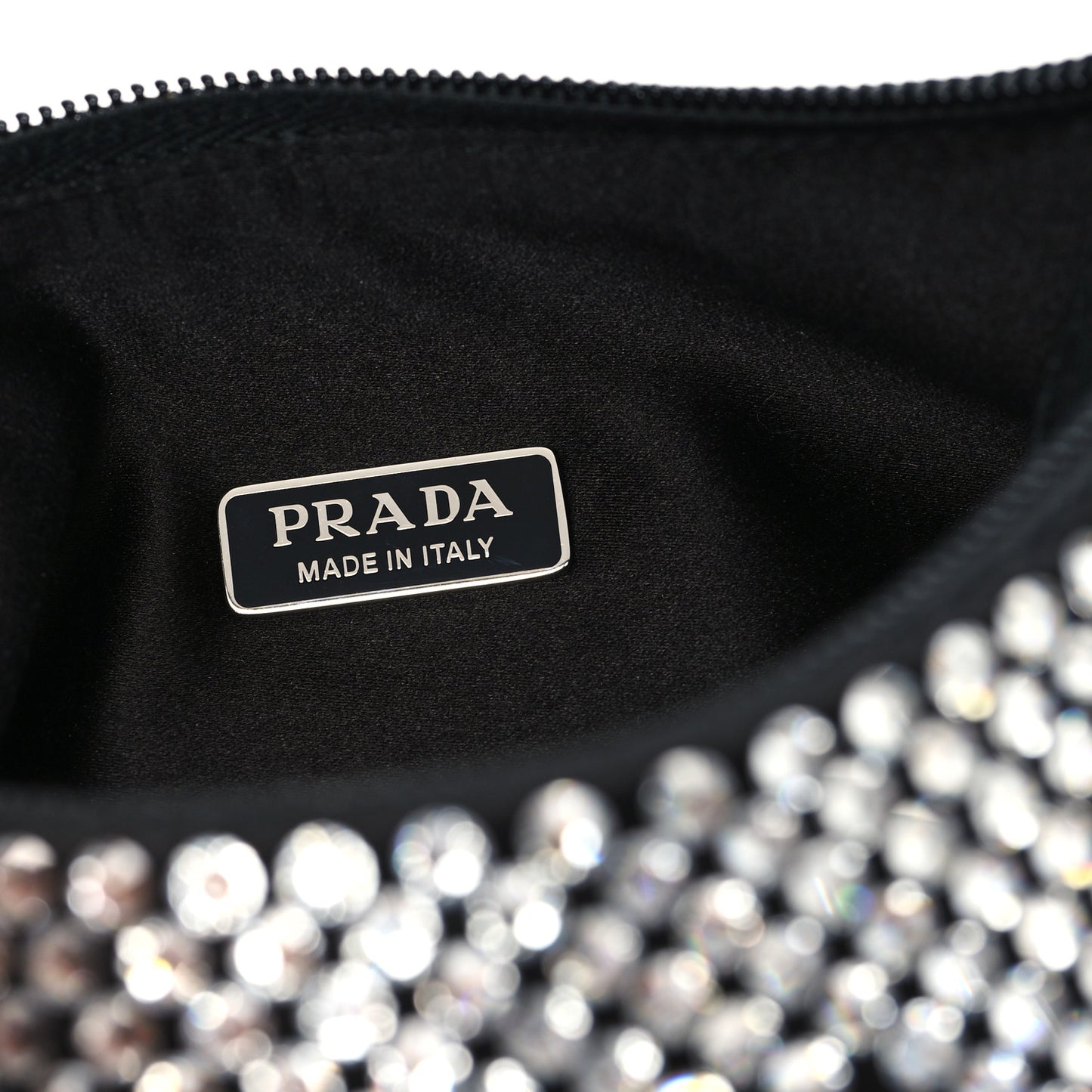Satin Crystal Mini Re-Edition 2000 Bag Cristal
