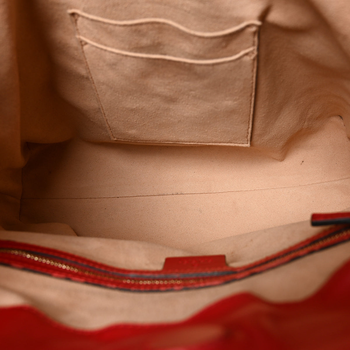 Guccissima Linea A Foldover Tote Red