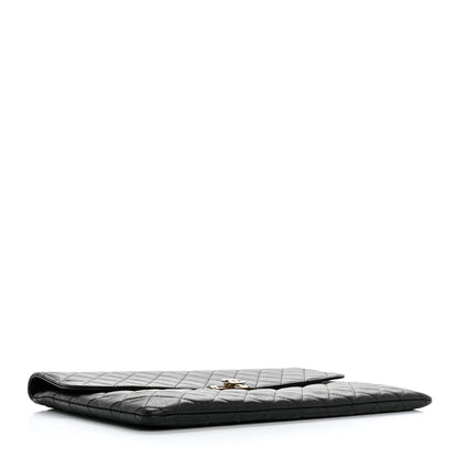 Chanel Caviar Quilted Large Golden Class Pouch Black 4 of 8