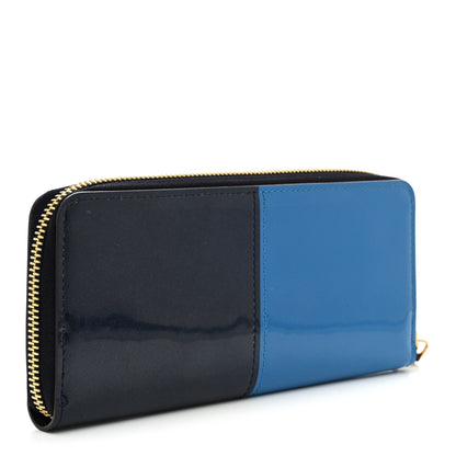 Louis Vuitton Vernis Miroir Clemence Wallet Blue 3 of 10