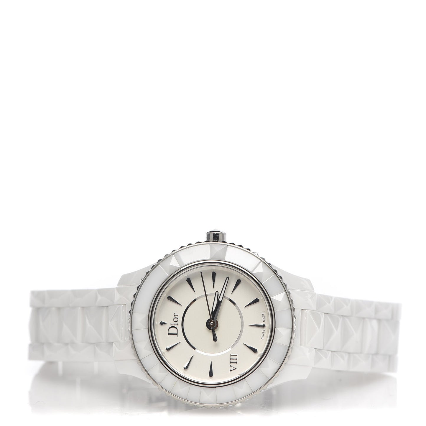 Stainless Steel Ceramic 33mm Dior VIII Quartz Watch White
