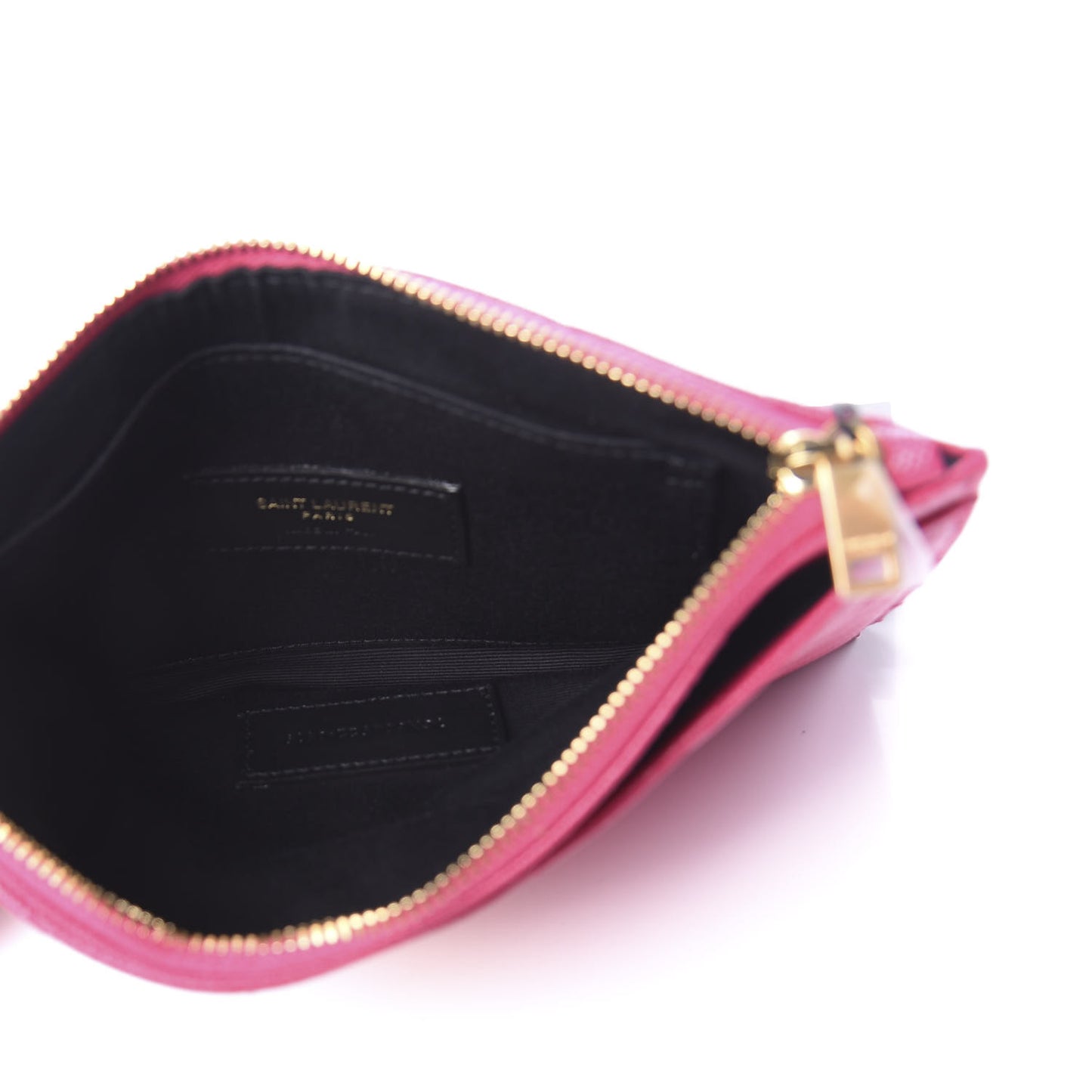 Grain De Poudre Chevron Monogram Bill Pouch Bright Pink