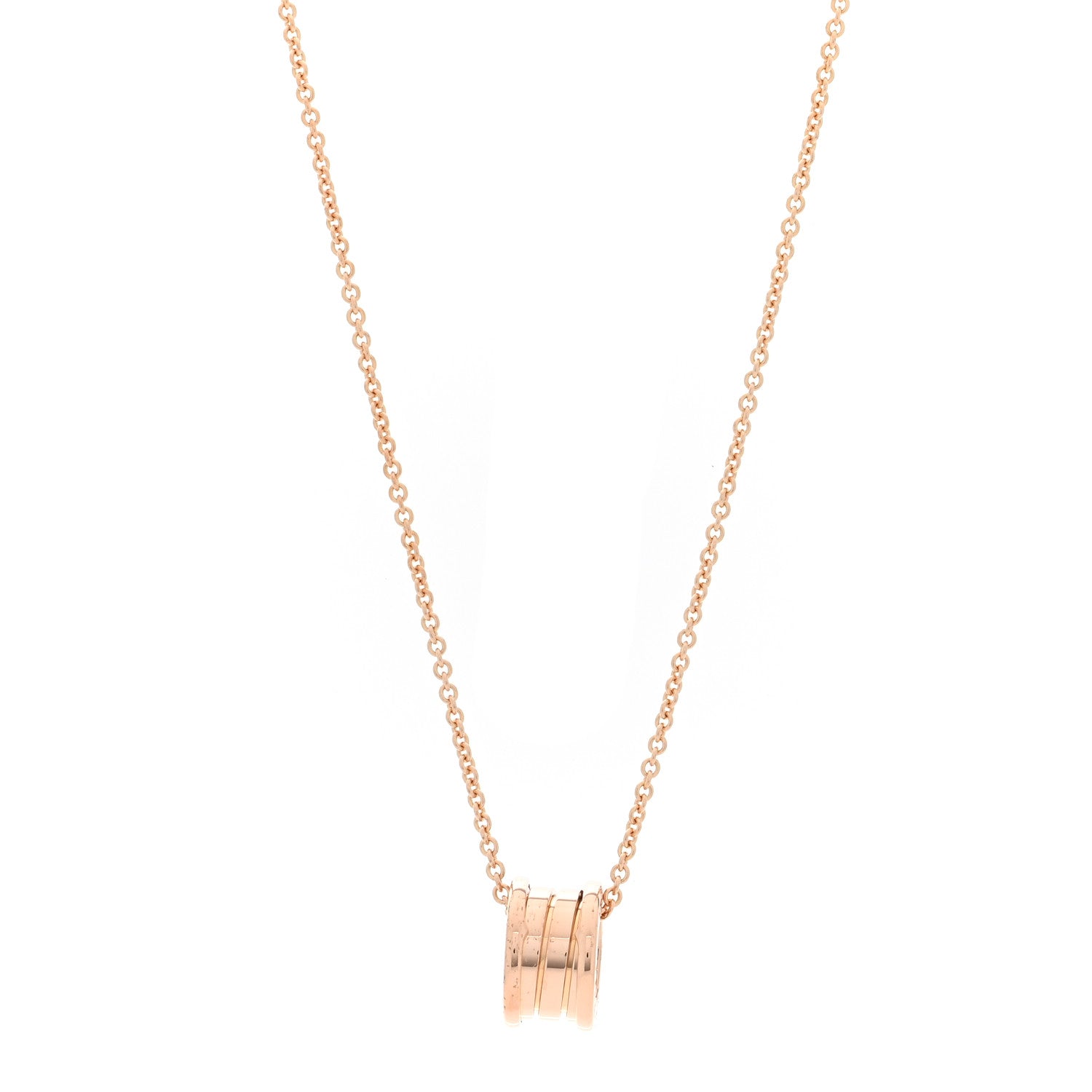 Bulgari 18K Rose Gold B.Zero1 Pendant Necklace 1 of 6