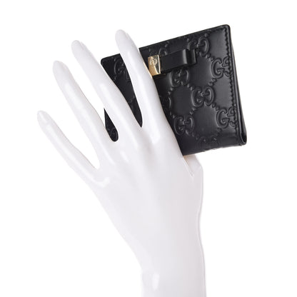 Gucci Guccissima Bow Train Pass Case Black 2 of 7