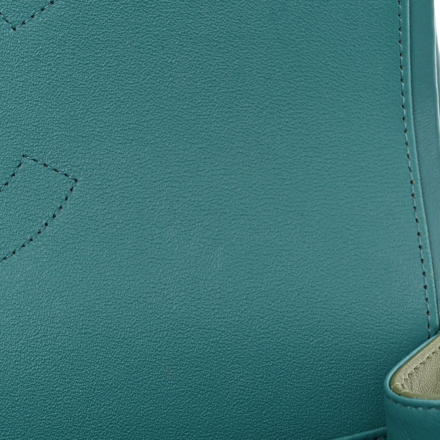 Lambskin Quilted Tri-Color Jumbo Double Flap Navy Blue Green