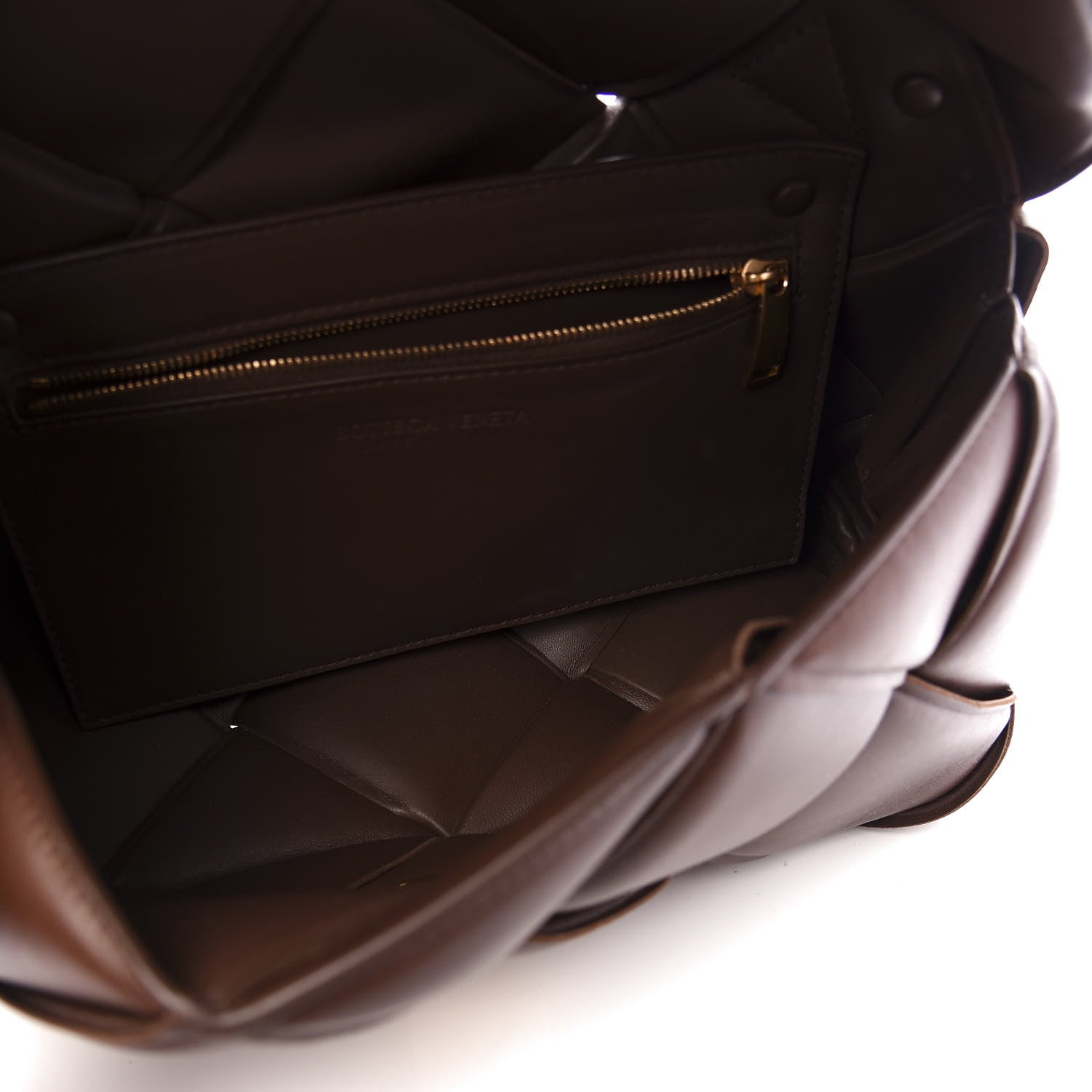 Bottega Veneta Nappa Intreccio Padded Top Handle Shoulder Bag Brownie 5 of 9