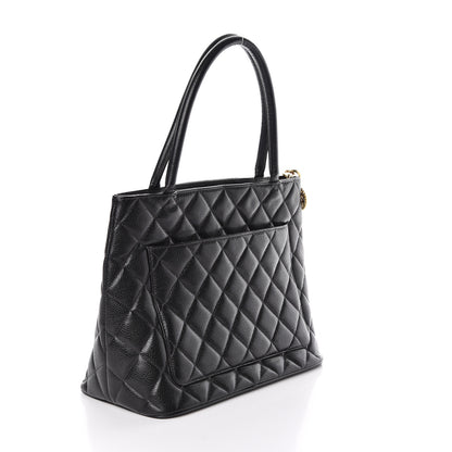 Chanel Caviar Quilted Medallion Tote Black 3 of 13