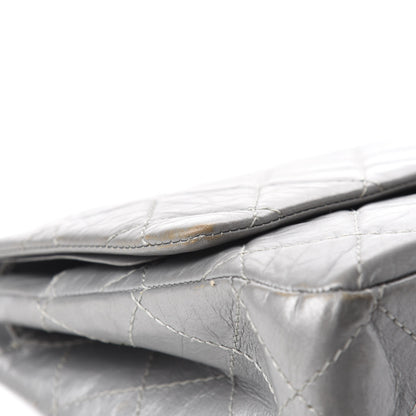 Chanel Metallic Aged Calfskin Quilted 2.55 Reissue 227 Flap Argent Fonce 19 of 23