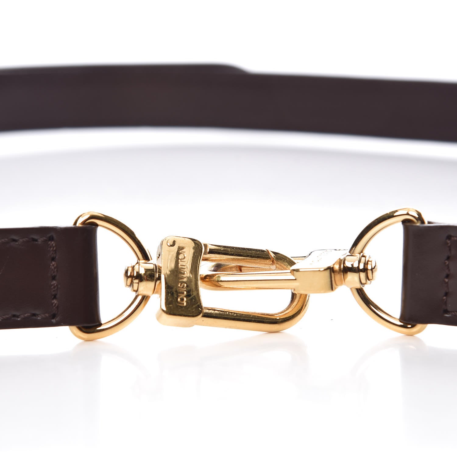 Louis Vuitton Calfskin Adjustable Speedy Bandouliere Shoulder Strap Brown 4 of 4