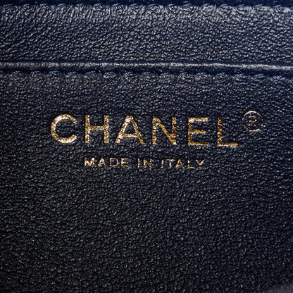Chanel Lambskin Quilted Mini Rectangular Flap Dark Navy Blue 6 of 11