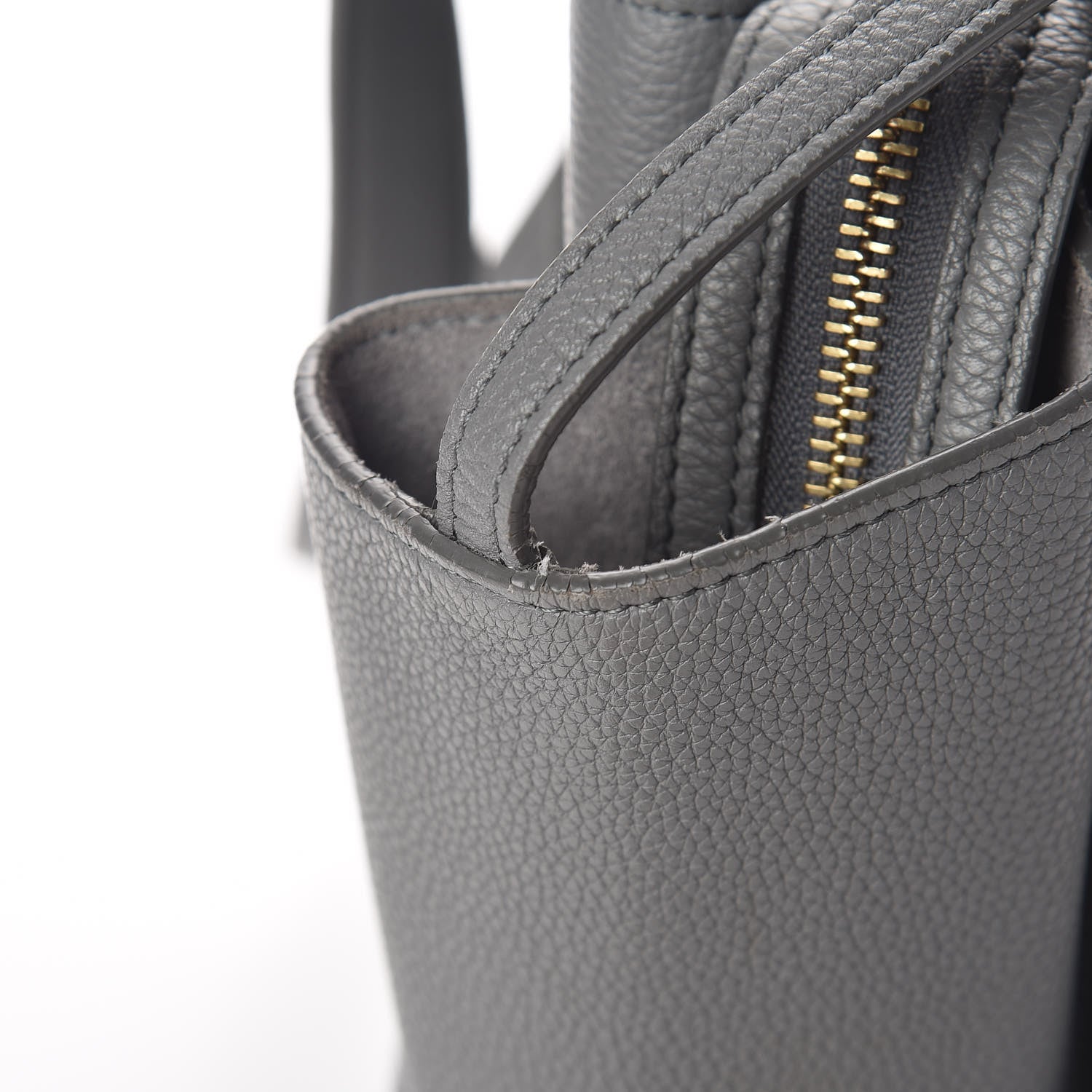 Celine Baby Grained Calfskin Medium Tri-Fold Bag Grey 18 of 18