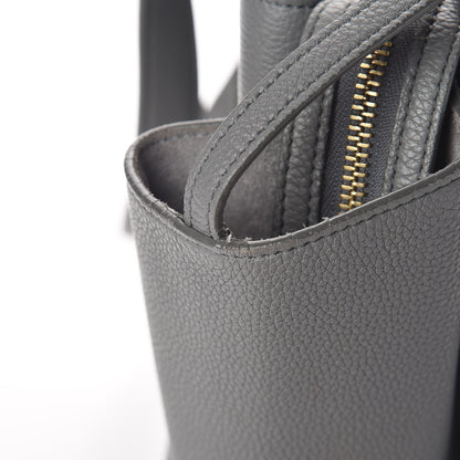 Celine Baby Grained Calfskin Medium Tri-Fold Bag Grey 18 of 18