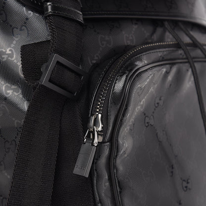Gucci Imprime Monogram Large Interlocking G Double Buckle Backpack Black 14 of 14