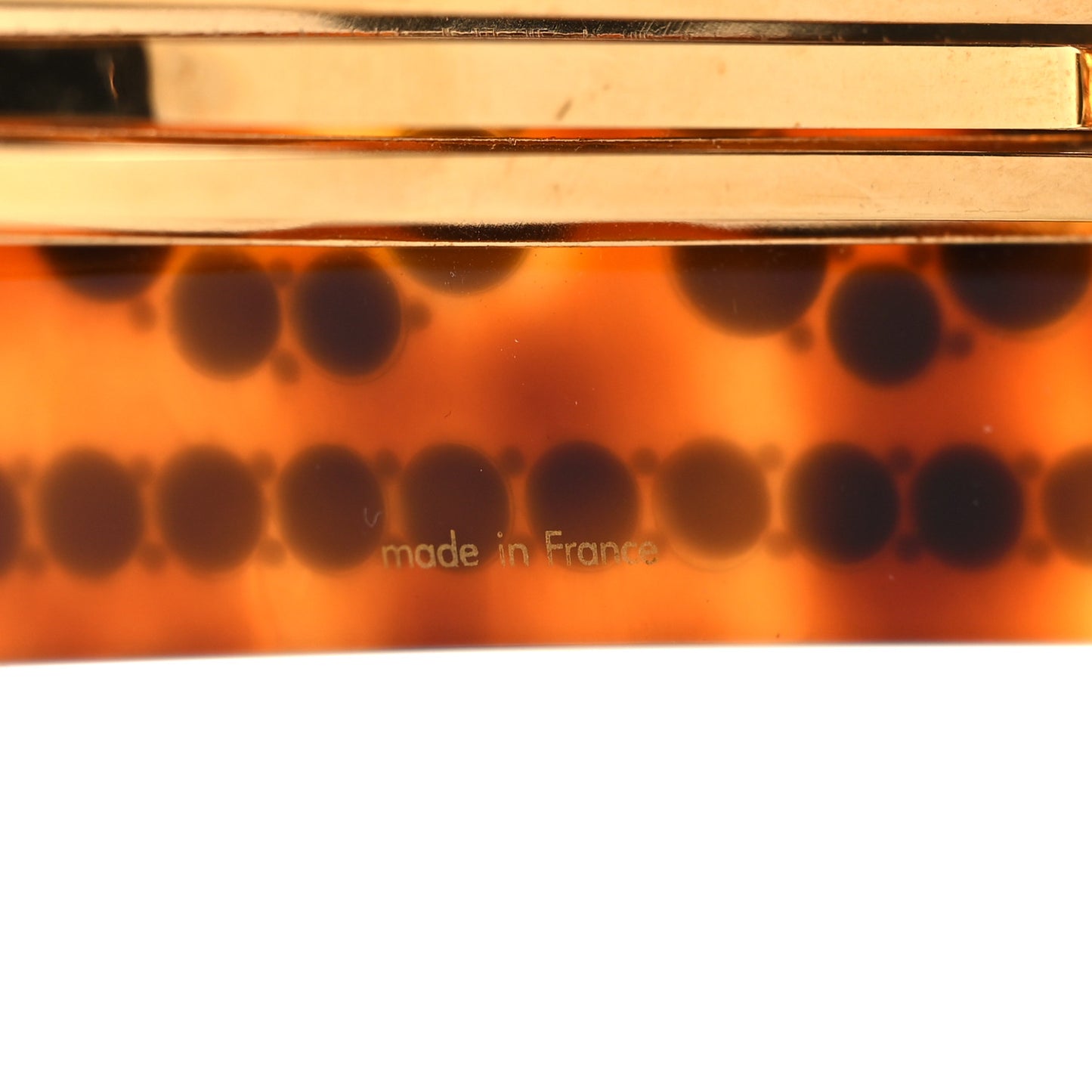 Resin Crystal Single Hair Barrette Brown