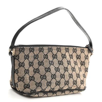Gucci Monogram Web Boat Pochette Black 2 of 7