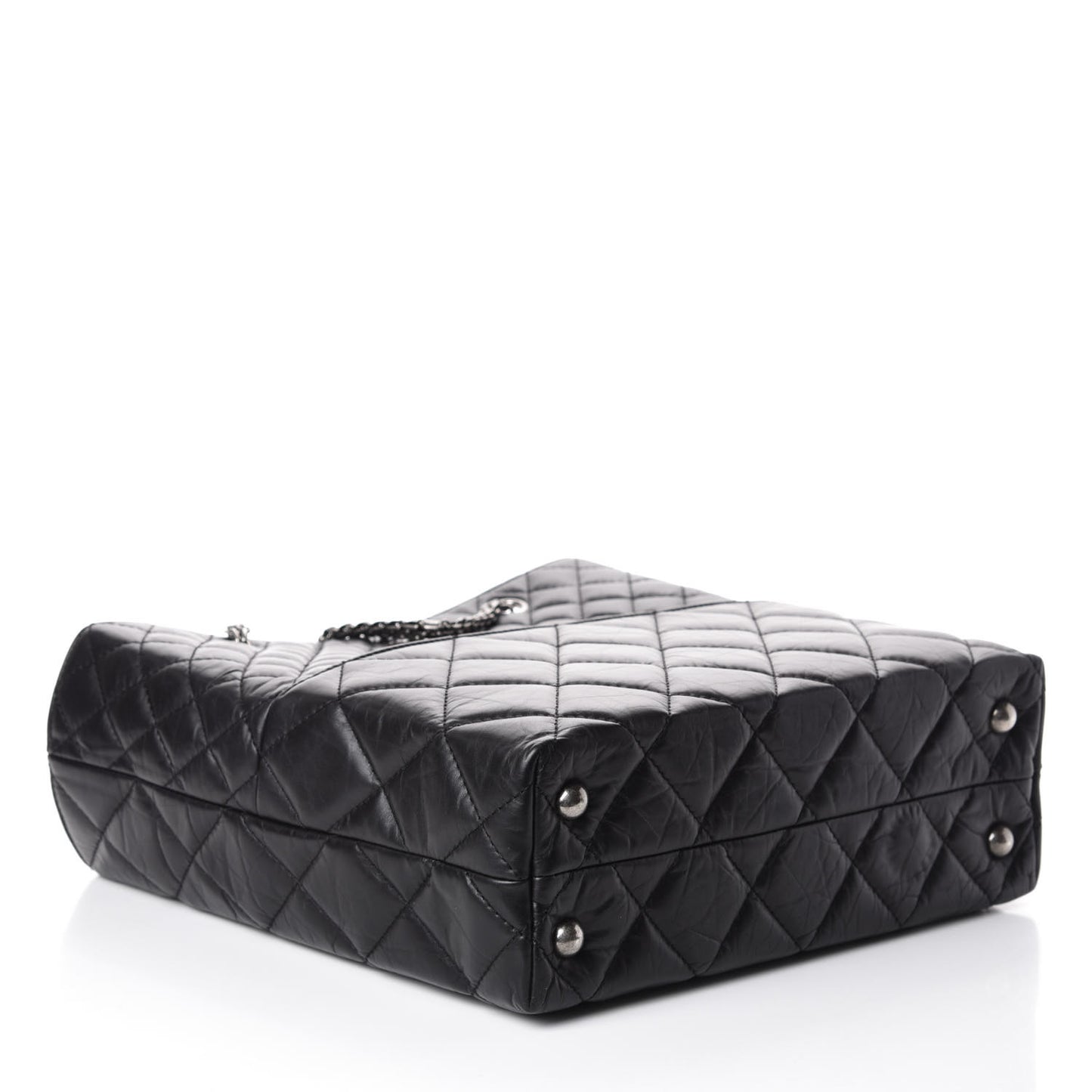 Aged Calfskin Quilted Reissue 2.55 Tote Black