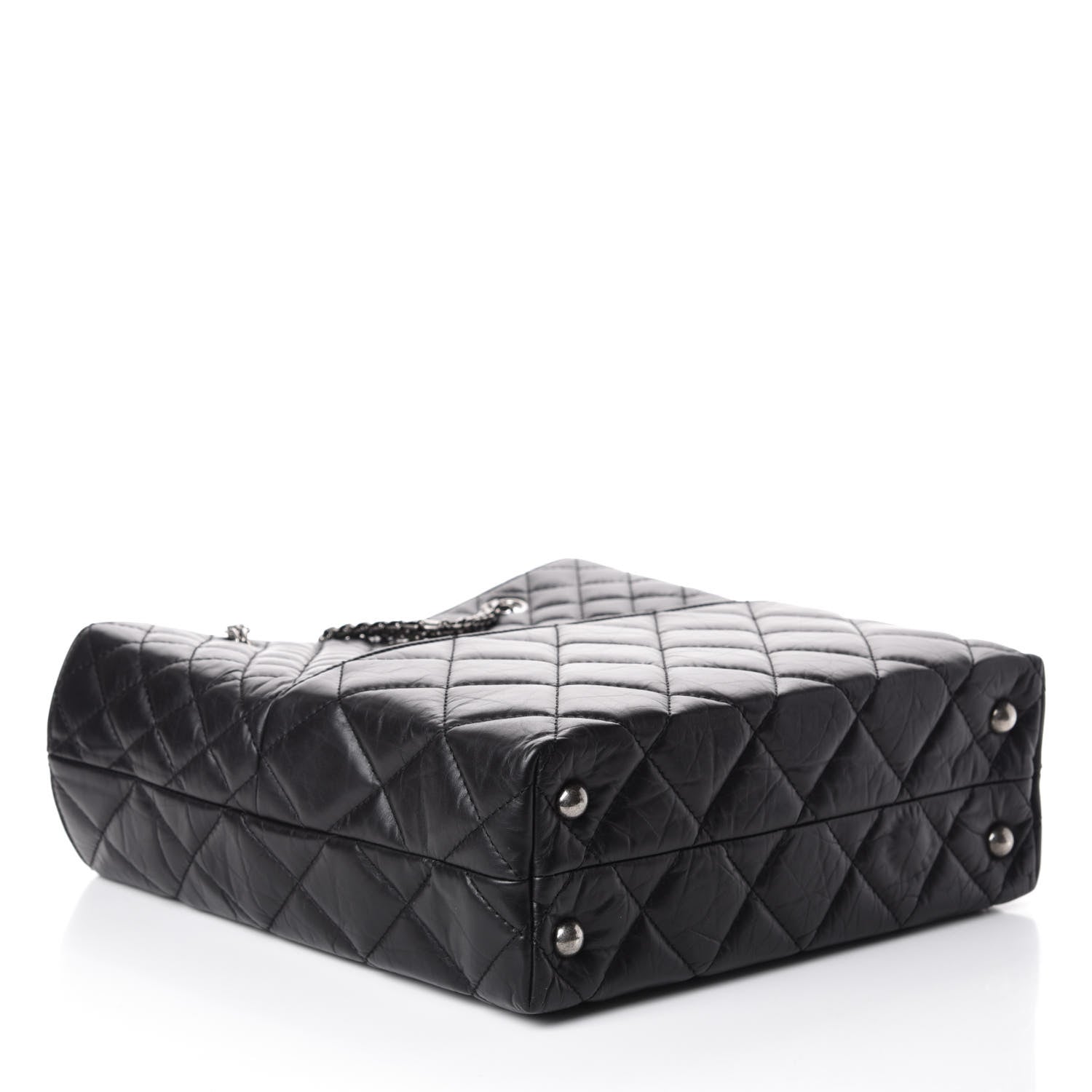 Chanel Aged Calfskin Quilted Reissue 2.55 Tote Black 4 of 9