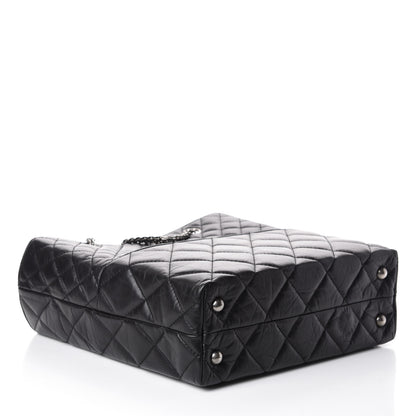 Chanel Aged Calfskin Quilted Reissue 2.55 Tote Black 4 of 9