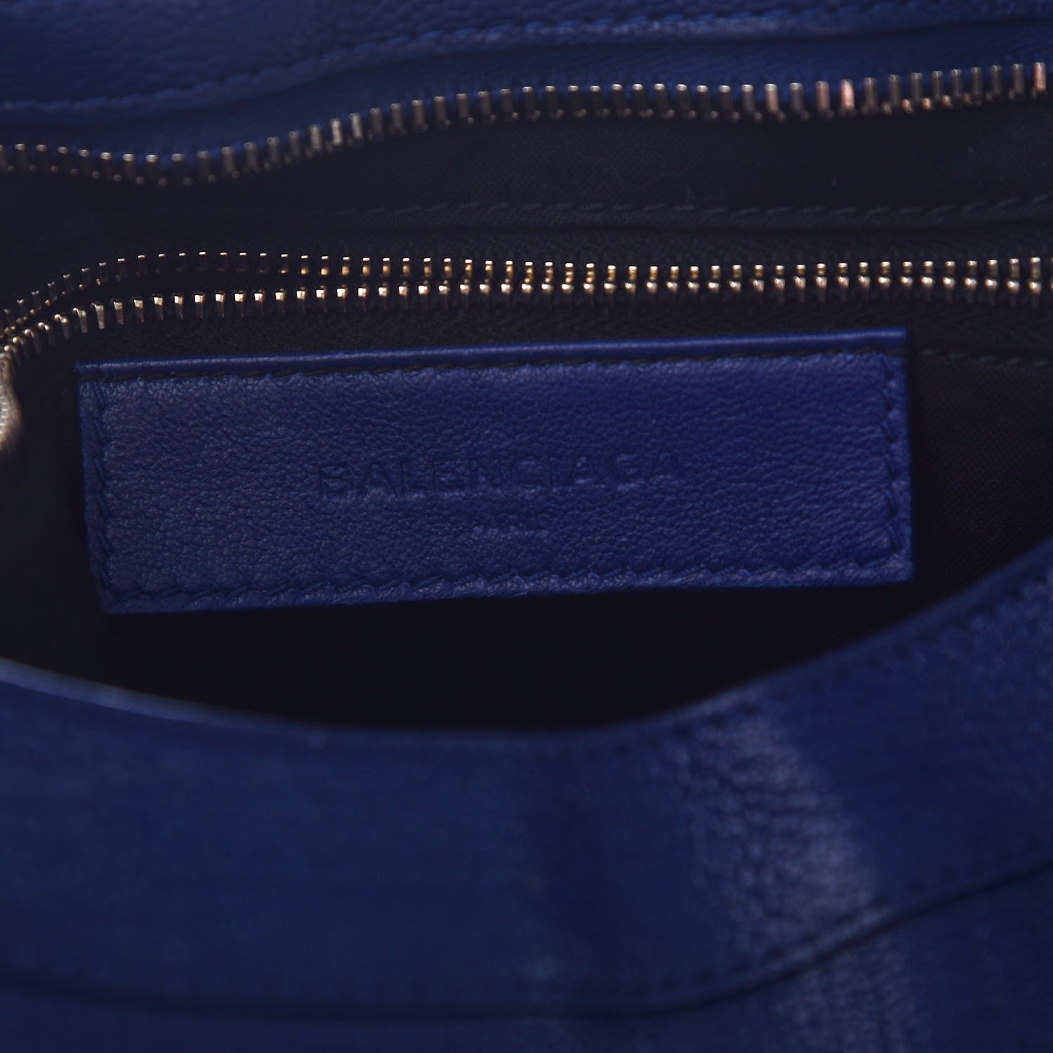 Balenciaga Chevre Gold Metallic Edge Hardware City Bleu Roi 7 of 8