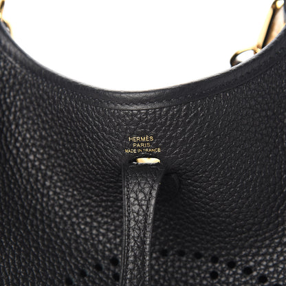 Hermes Taurillon Clemence Evelyne TPM Black 5 of 9