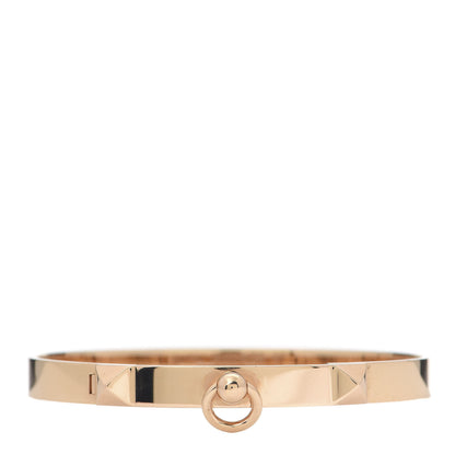 Hermes 18K Rose Gold PM Collier De Chien Bracelet ST 1 of 6