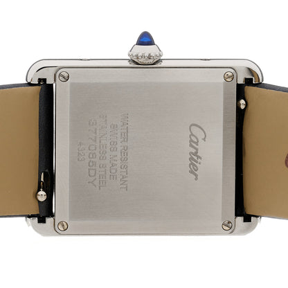 Cartier Stainless Steel Satin Diamond 25mm Must de Cartier Tank Quartz Watch 4 of 4