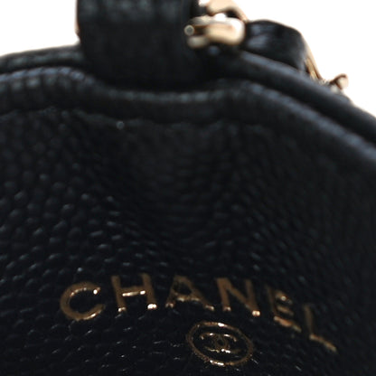Chanel Caviar Quilted Card Holder On Chain Black 7 of 11