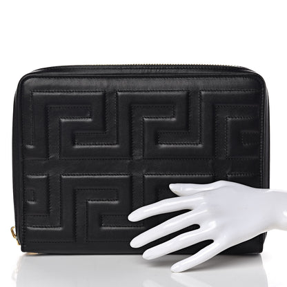 Versace Calfskin Stitched Donna iPad Case Black 2 of 9