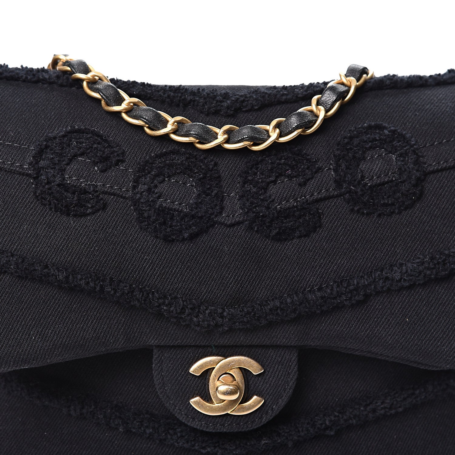Chanel Denim Coco Flap Black 7 of 9