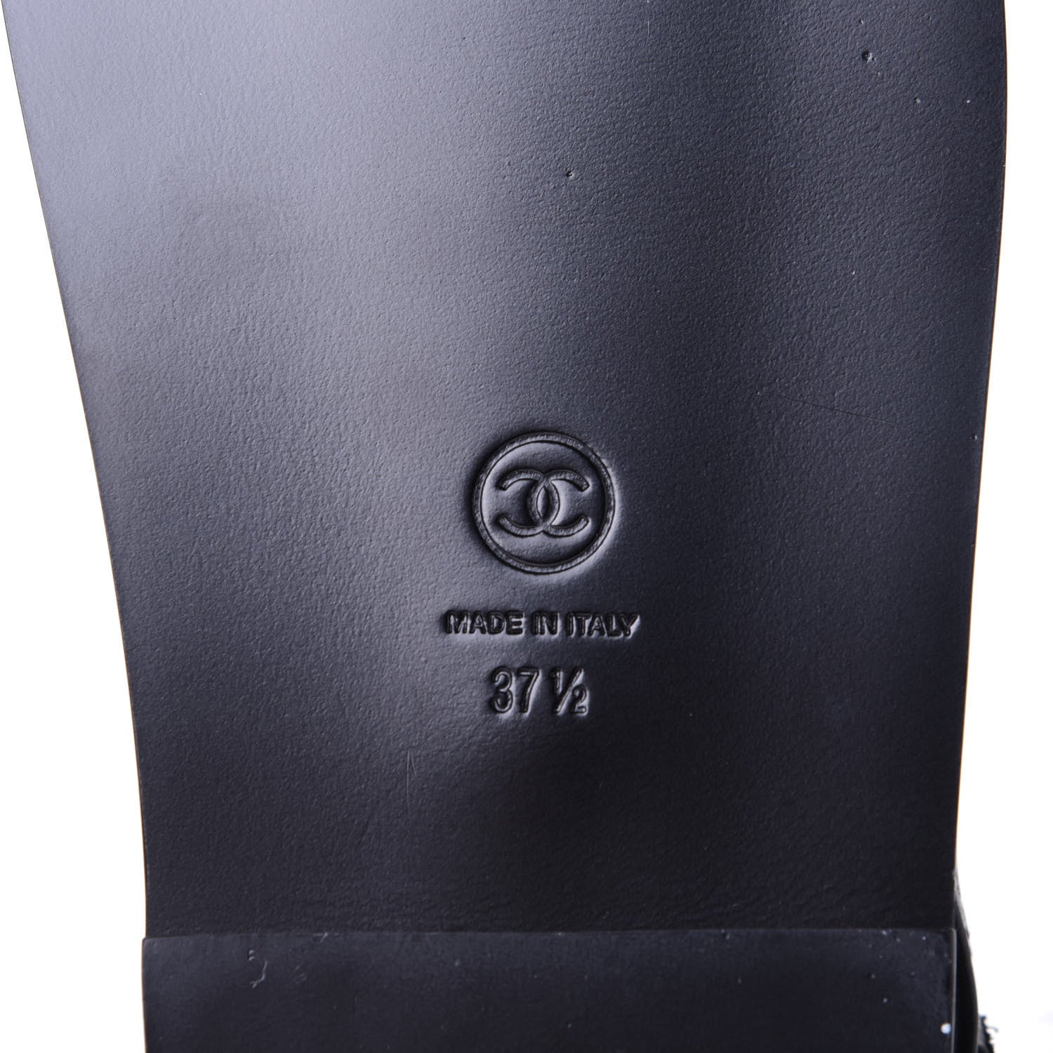 Chanel Lambskin Velcro Dad Sandals 37.5 Black 8 of 11