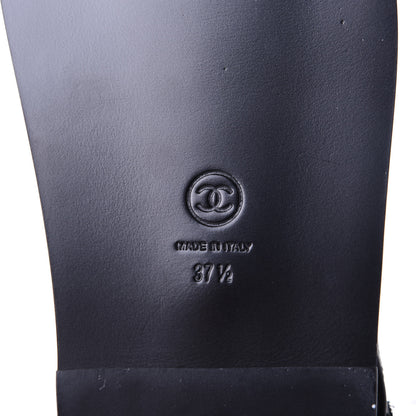 Chanel Lambskin Velcro Dad Sandals 37.5 Black 8 of 11