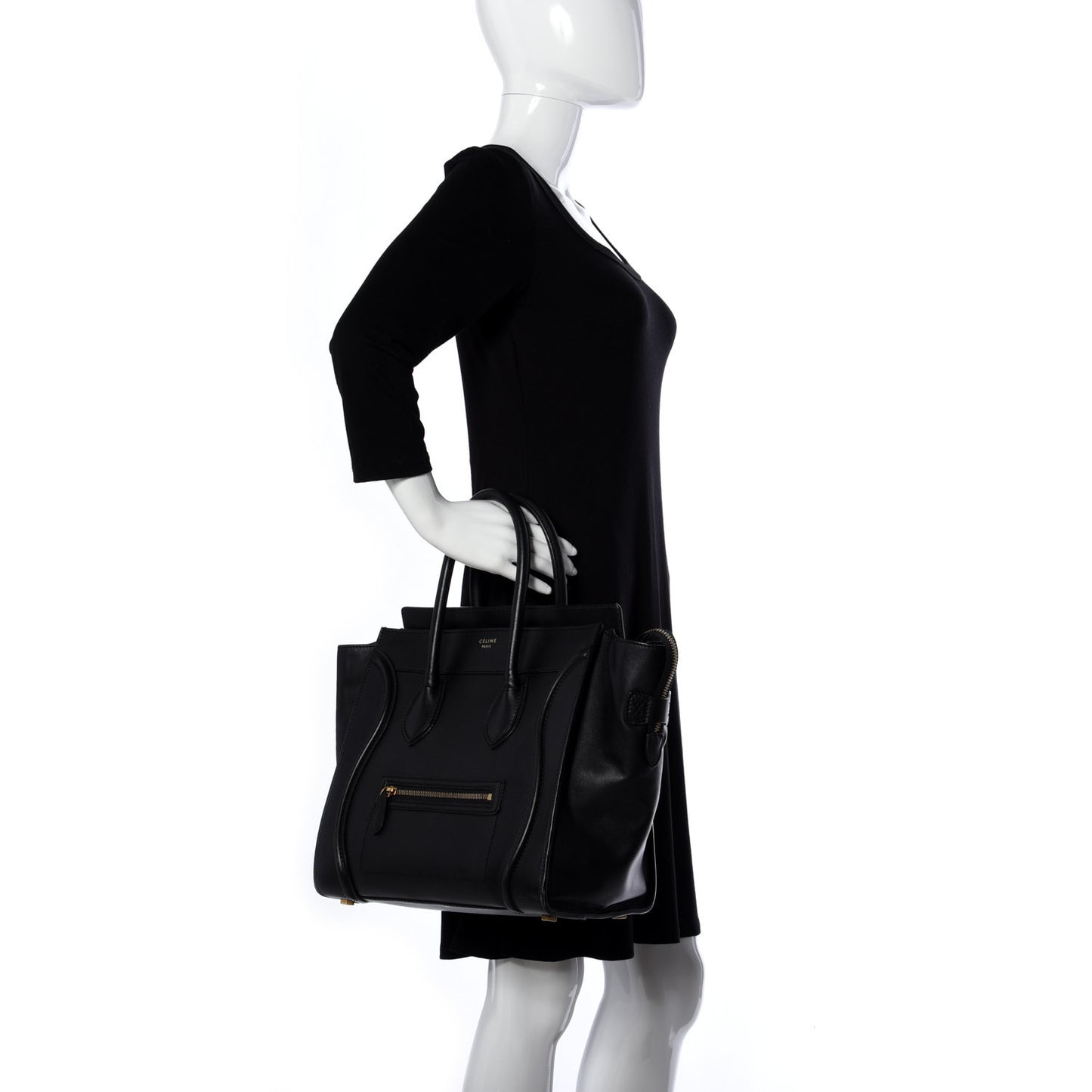 Smooth Calfskin Mini Luggage Black