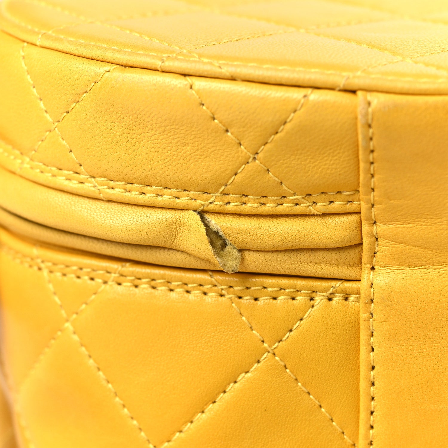 Chanel Lambskin Quilted Tassel Shoulder Bag Yellow 12 of 12