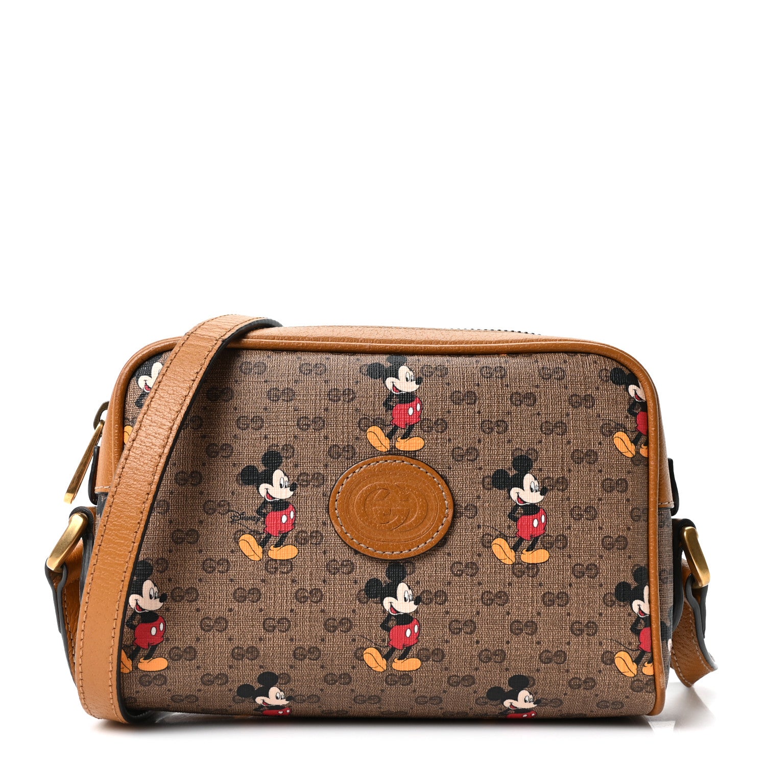 Gucci X DISNEY Mini Vintage GG Supreme Monogram Mickey Mouse Shoulder Bag Beige Vintage Sun Oil 1 of 10