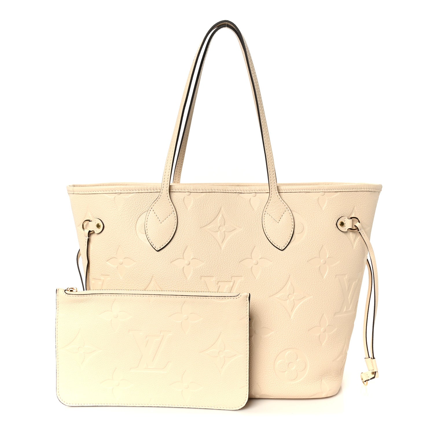 Louis Vuitton Empreinte Monogram Giant Neverfull MM Cream 3 of 12