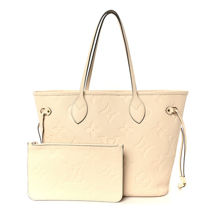 Louis Vuitton Empreinte Monogram Giant Neverfull MM Cream 3 of 12