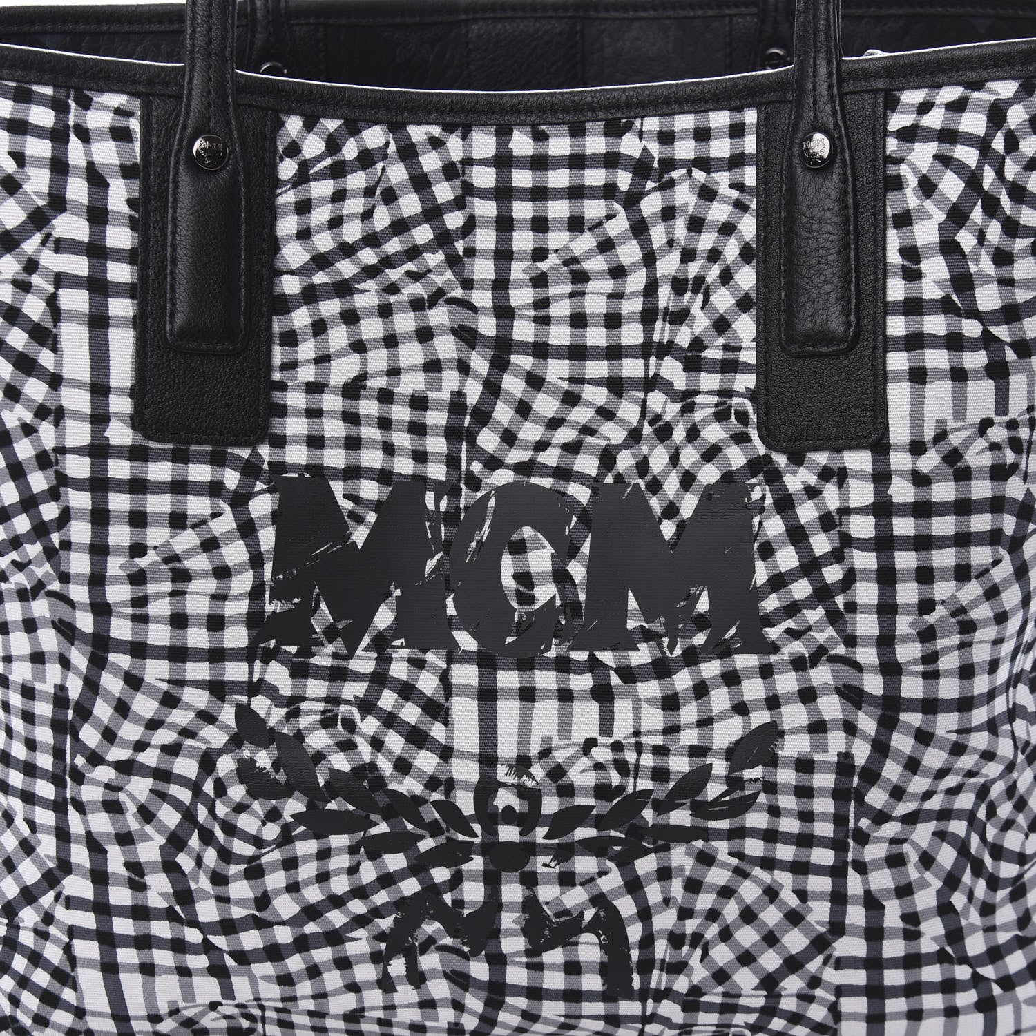 MCM Visetos Medium Liz Reversible Shopper Tote Black 15 of 15