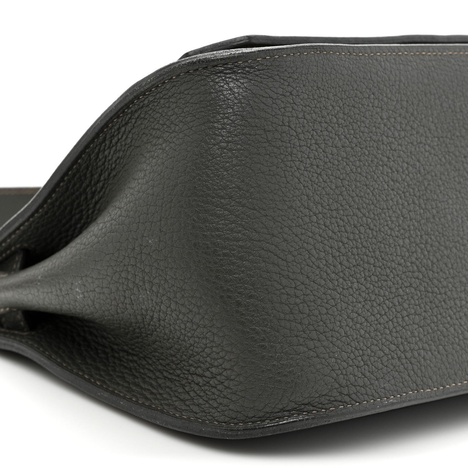 Hermes Taurillon Clemence Eclat Jypsiere 28 Etain Etoupe 9 of 11