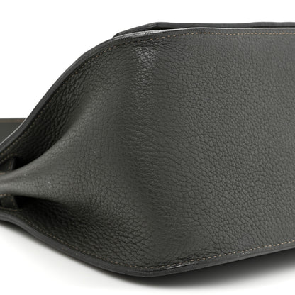 Hermes Taurillon Clemence Eclat Jypsiere 28 Etain Etoupe 9 of 11