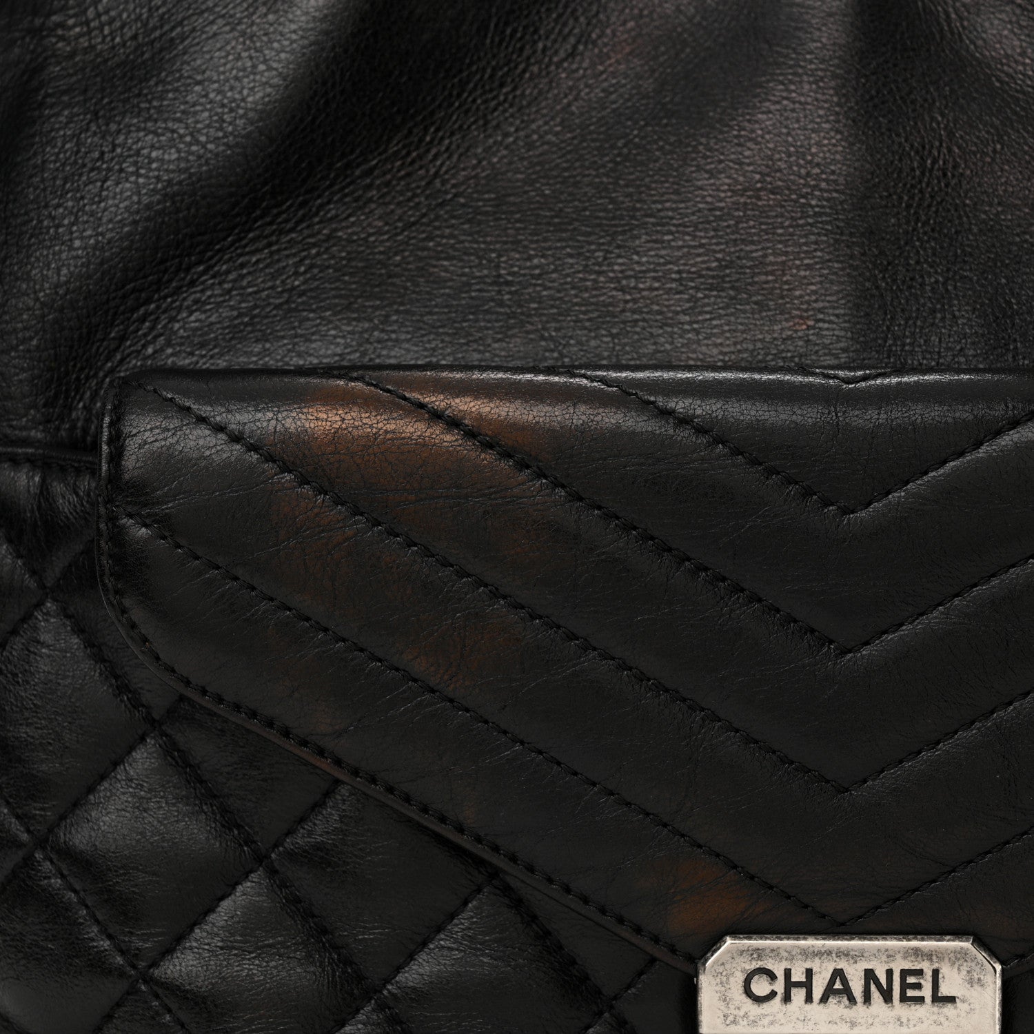 Chanel Aged Calfskin Quilted Mad About Quilting Hobo Black 13 of 16
