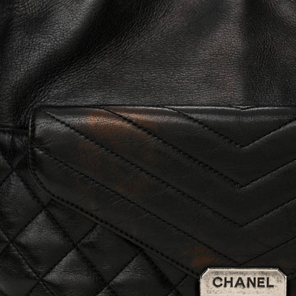 Chanel Aged Calfskin Quilted Mad About Quilting Hobo Black 13 of 16