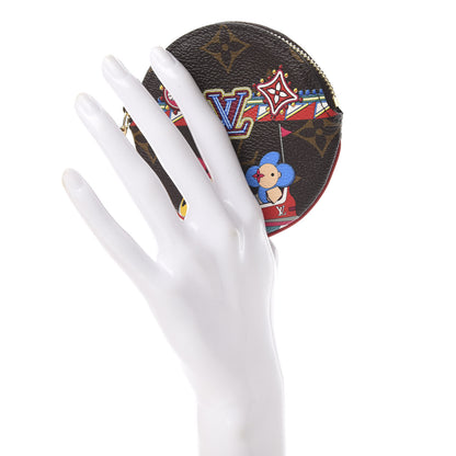 Louis Vuitton Monogram 2020 Christmas Animation Bumper Cars Round Coin Purse Coquelicot 2 of 8
