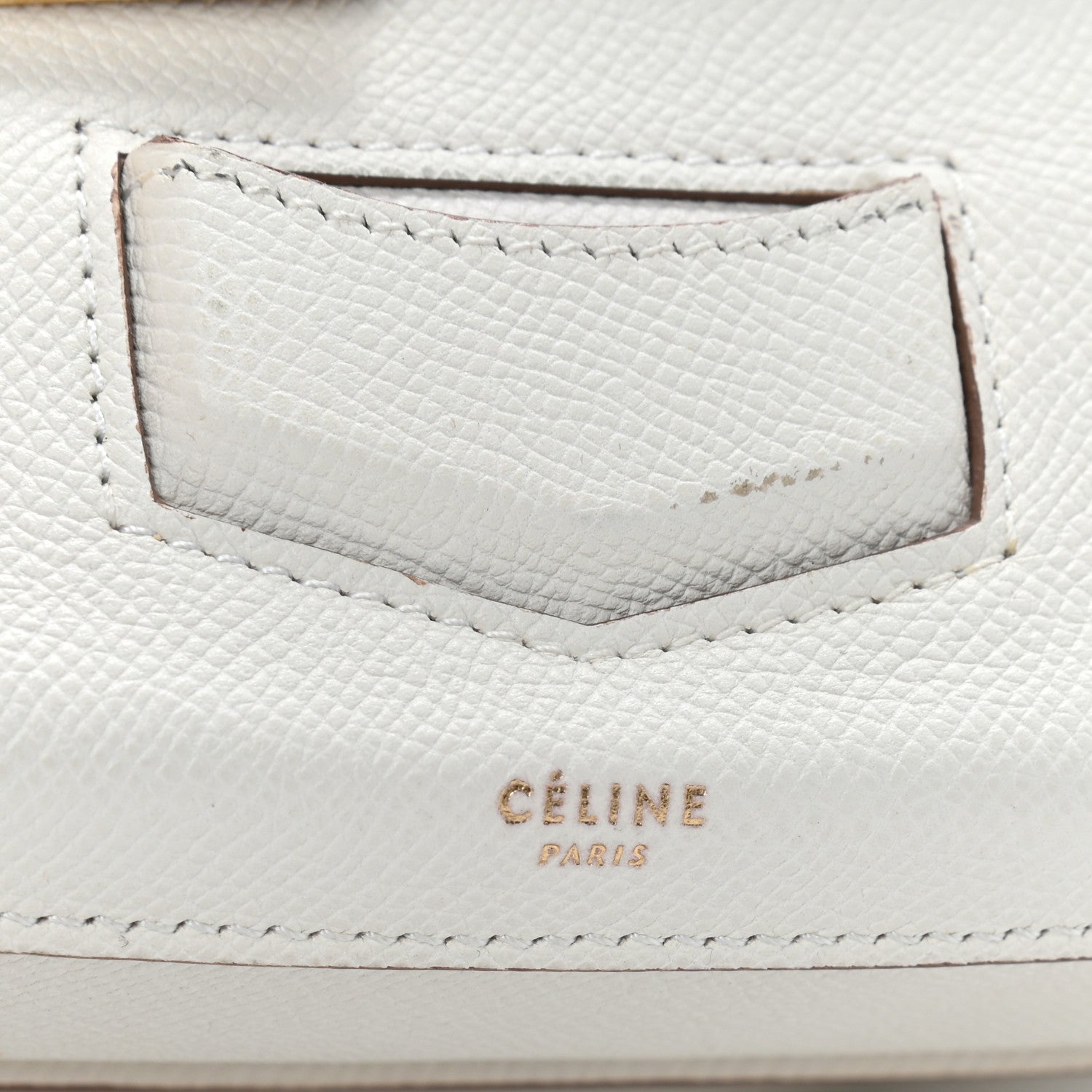Celine Grained Calfskin Small Trotteur White 5 of 8