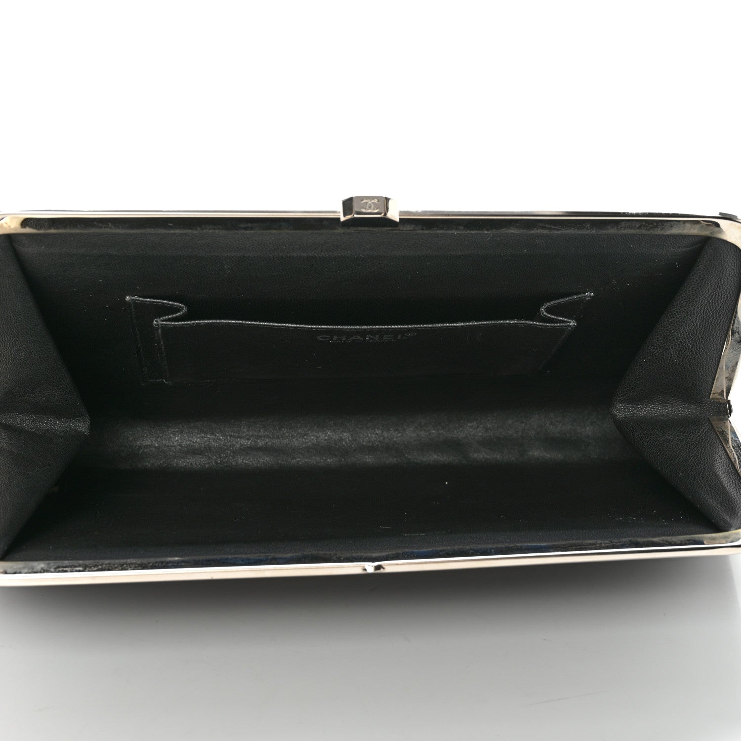 Chanel Lambskin Crystal CC Quilted Clutch Black 6 of 13