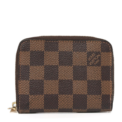 Louis Vuitton Damier Ebene Zippy Coin Purse Rose Ballerine 1 of 6